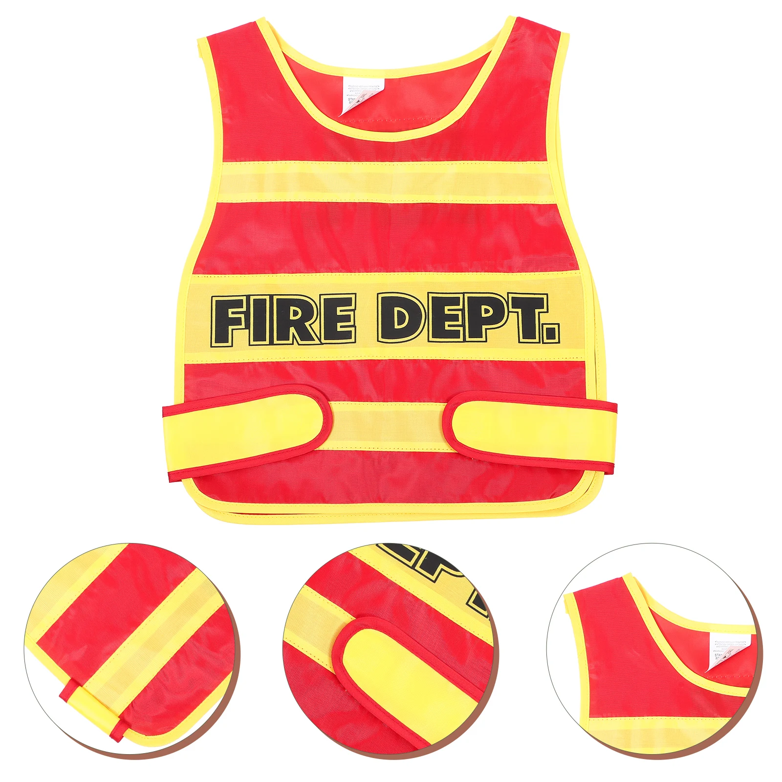 

Firefighter Costume Safety Vest Halloween Cosplay Props Toddler Firefighter Vest For Children Boy Costume Soft Role Play Clothes