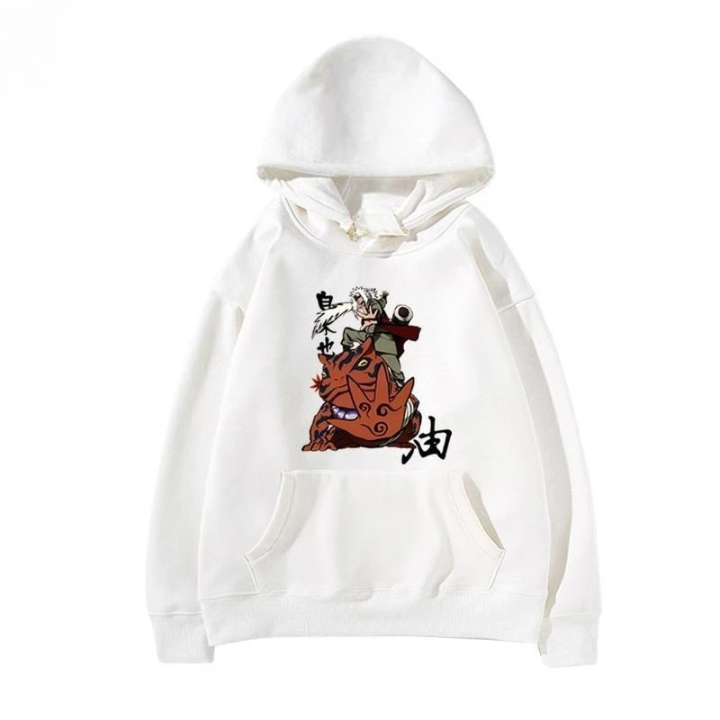 

Naruto 2025 New Shiraya Anime Trendy Brand Clothes Swirl Naruto Autumn and Winter Hooded Sweater Men's Loose Casual Jacket