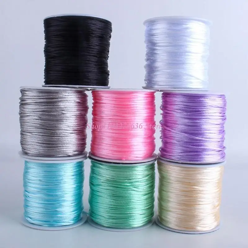 R6FD 60m/Roll 1.5mm DIY Cord for Baby Teething Pacifier Chain Clip Thread Necklace Jewelry Making Rope
