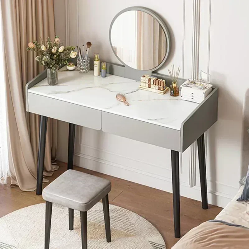 Nordic Dressing Table Portable Mini Bedroom Vanity Modern Rooms Tocador Chair Set Organizer Dresser