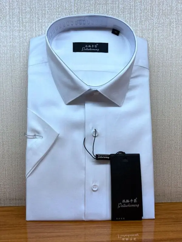 

Men's Summer Thin Cotton Silk Short Sleeve Shirt Comfortable Skin-friendly Smooth Breathable Versatile Casual Shirt