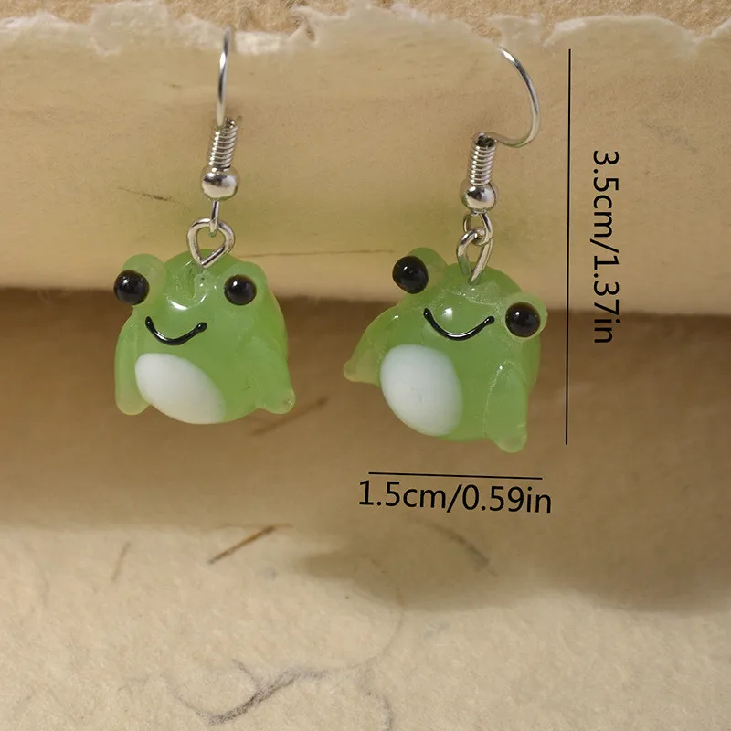 XIALUOKE Fashion Lovely Little Frog Earrings For Women Cute Romantic Dangle Earrings Party Holiday Jewelry Gifts