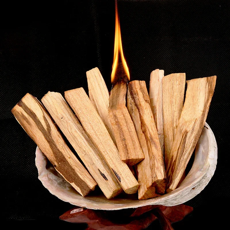 3pieces 10cm Natural Palo Santo Wooden Stick Peru 2~4g High-end Wood Incense Sticks for Study Bedroom Decompression Scents