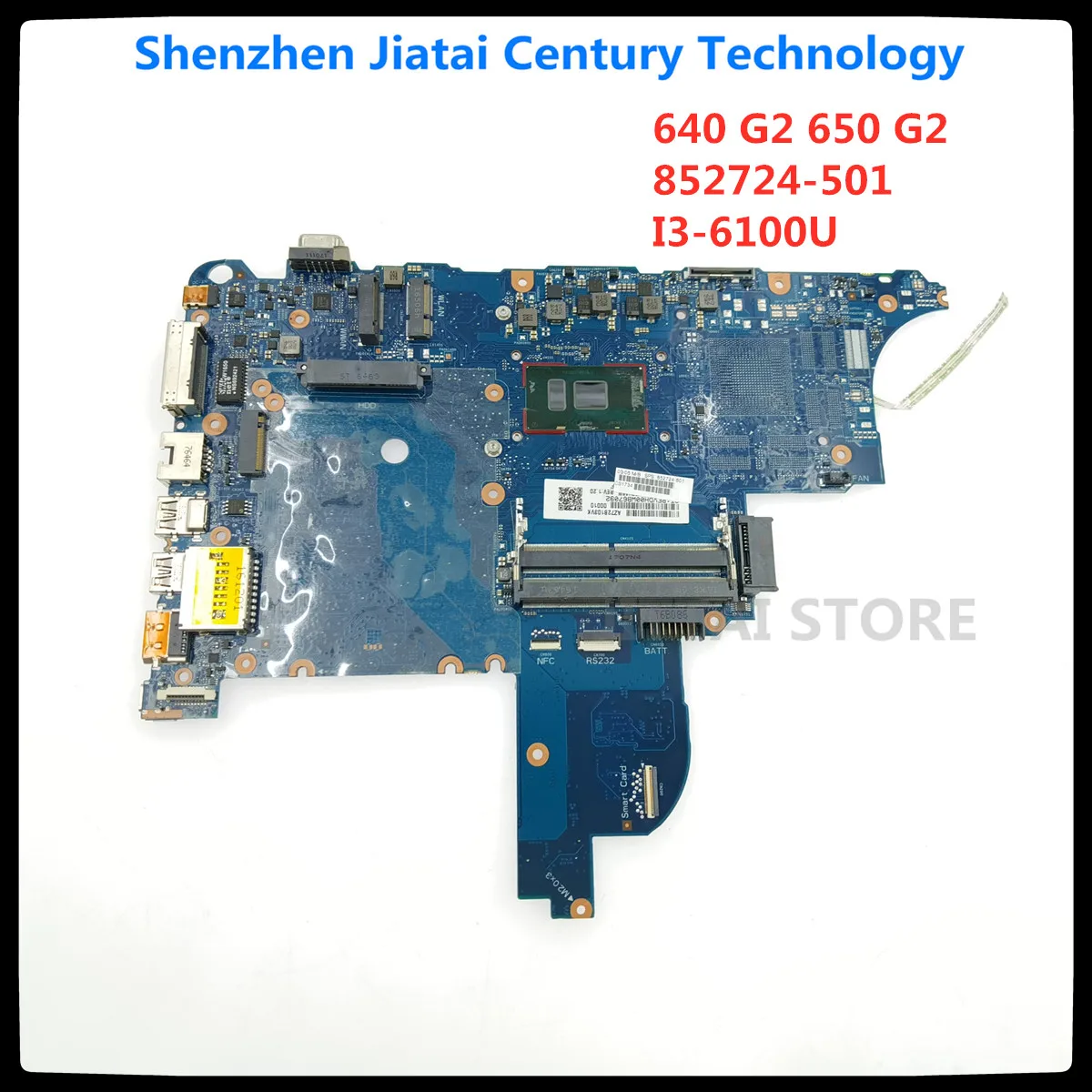 

852724-001 852724-501 852724-601 6050A2723701 For HP PROBOOK 640 G2 650 G2 laptop motherboard W/ I3-6100U 100% working