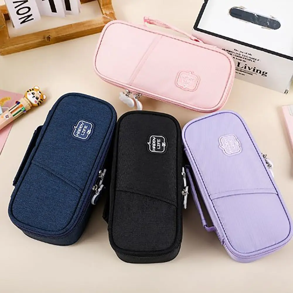 

Многофункциональный пенал большой емкости с доской для письма с ручкой, сумка для хранения канцелярских принадлежностей, холст, организация канцелярских принадлежностей