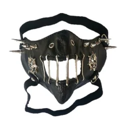 New Desig Ghoul Personality Rivet Punk Cosplay Locomotive Abstract Kill Performance Spike Masks Halloween Winter Warm Party Mask