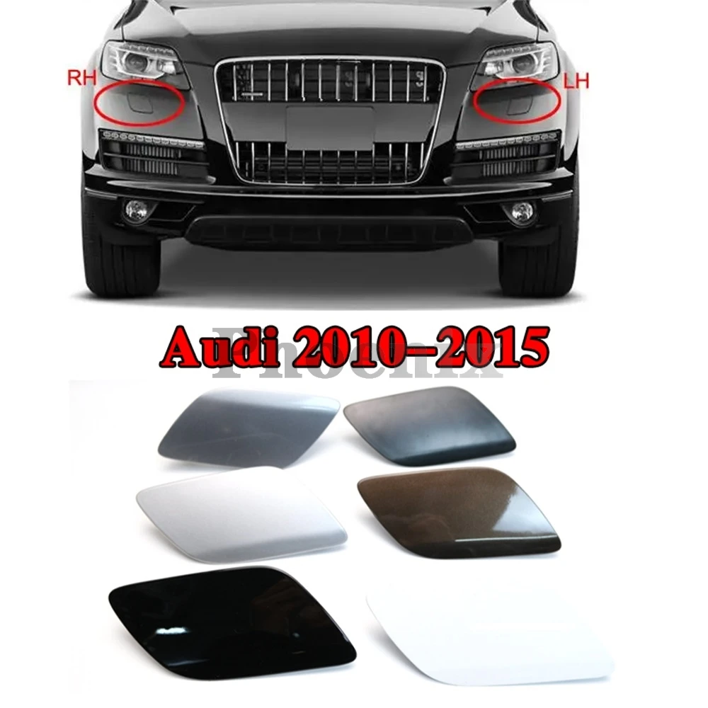 Front Bumper Headlight Washer Spray Cleaning Nozzle Jet Cover Cap For Audi Q7 2010 2011 2012 2013 2014 2015 4L0955275 4L0955276