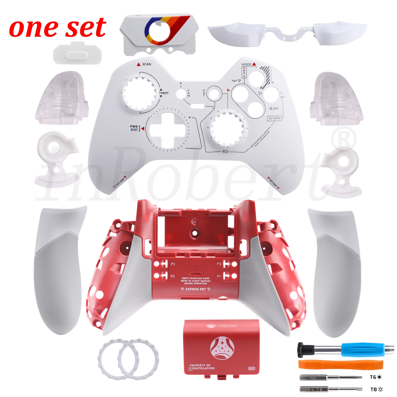 Ersetzen Sie das Gehäuse für XBox One Elite Series 1 1698 Controller, Ersatzgehäuse, Frontplattenabdeckung, Reparaturteil LBRB