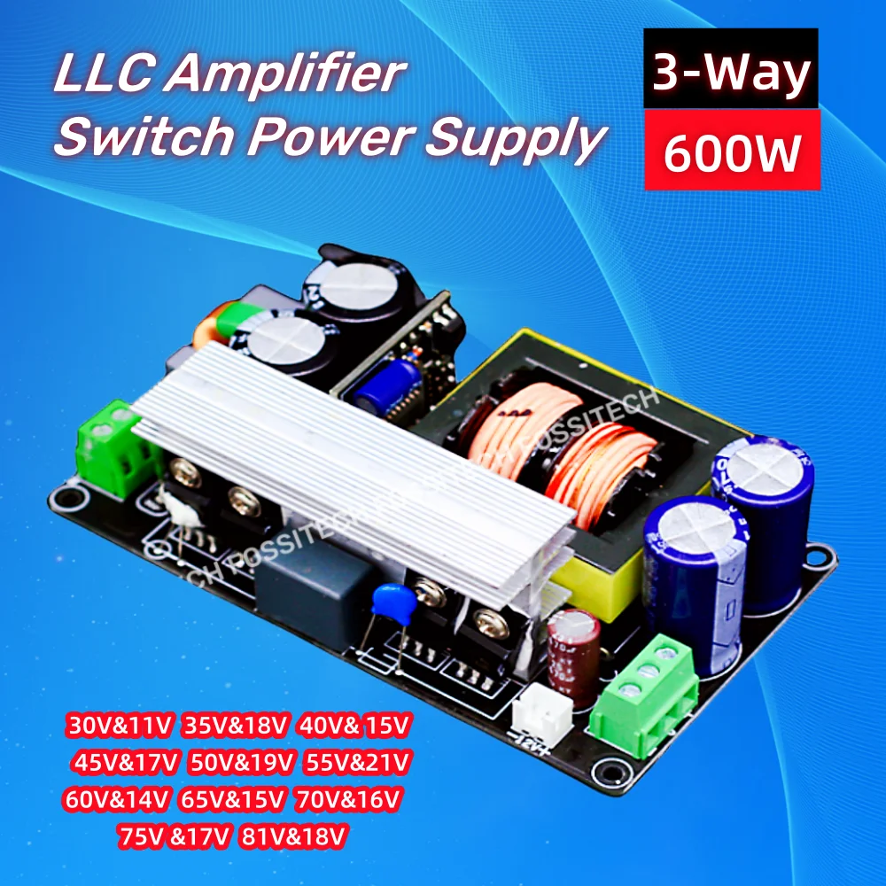 senoidal wave amplificador de audio interruptor de alimentacao board comutacao de tensao dupla dc 30 v 40 v 50 v 60 v 70 v 80v 600w 01