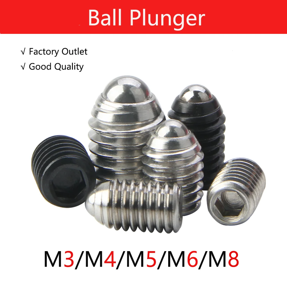 

In Stock QB414.1 Ball Spring Plunger Hex Socket Allen Stainless Steel/Carbon Steel Miniature Ball Plunger Ball Point Set Screw