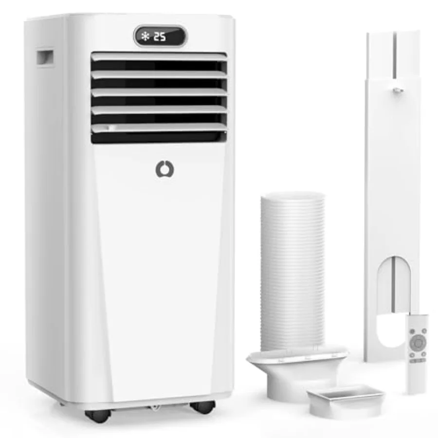 

Portable Air Conditioners, 10000 BTU 3-in-1 AC unit for rooms up to 450 sq. ft, white plastic housing, smart sleep mode and 24H