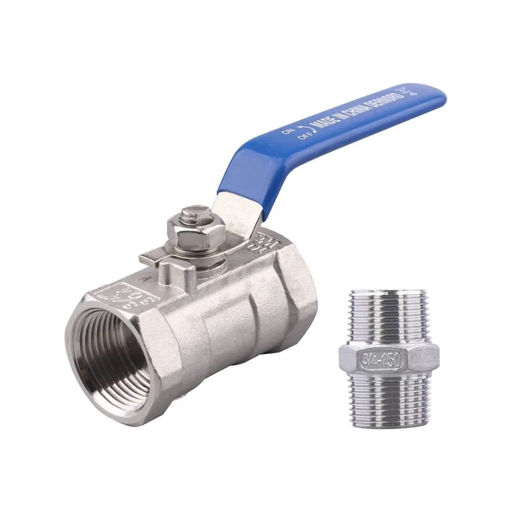 Plumbing Connection Ball Valve Switch Female Threaded Stainless Steel Faucet SS304 BSPT 1/4
