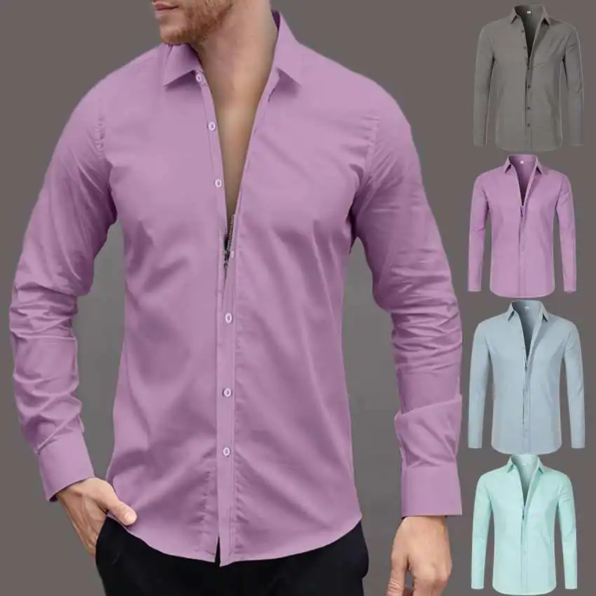 

Slim Fit на молнии Long Sve irt Color adient Полиэфирное волокно Дышащий Молодежный Sle Travel Подходит Nine Point Sve