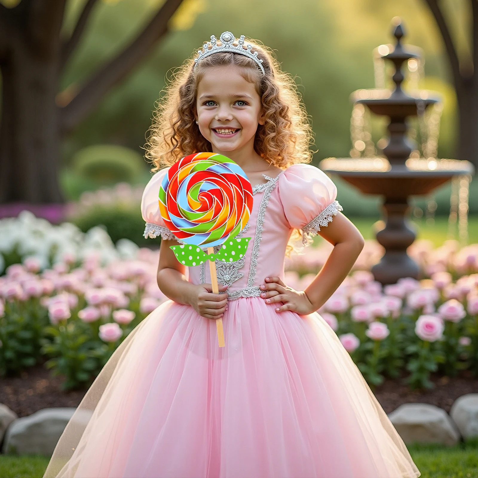 

3Pcs Lollipop Prop Bright Color Unique Appearance Material No Deform Fade Easy Multipurpose Decorative Photo Props