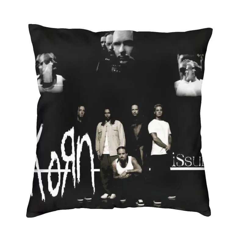 Nordic Nu Metal Rock Band Korns Sofa Cushion Cover Polyester Pillow Case Bedroom Decoration Pillowcase