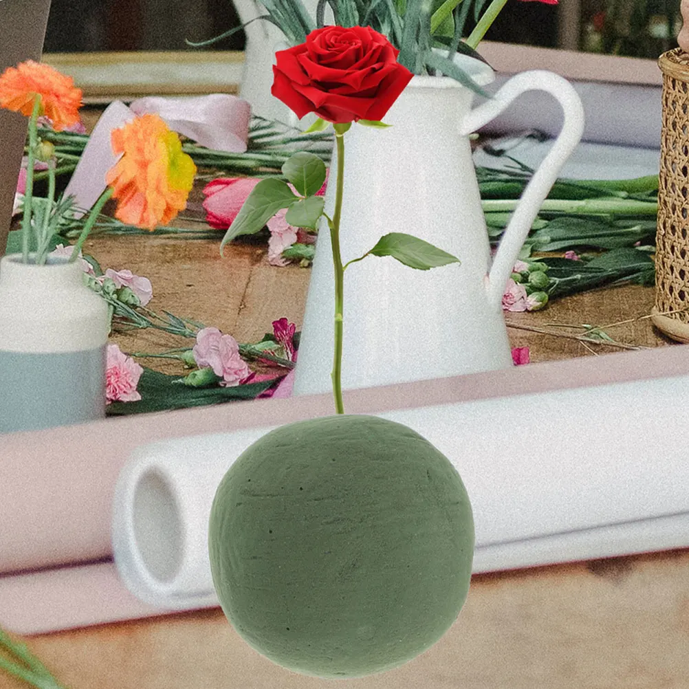 

4pcs 9cm Foam Blocks Phenolic Resin Simulated Flowers Dried Mud Base Flower Foam Block Wedding Decor Garden Supplies