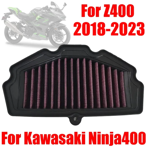 Para KAWASAKI NINJA 400 Z400 Z 400 2018 2019 2020 2021 2022 2023 accesorios elemento de filtro de aire piezas de filtros de entrada de filtro de aire