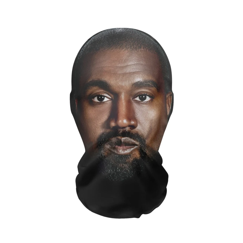 Masque de Kanye imprimé en 3D pour hommes et femmes, masque facial complet en maille élastique, vêtements de sauna cosplay, fournitures de nouveauté, accessoires de fête, nouveau