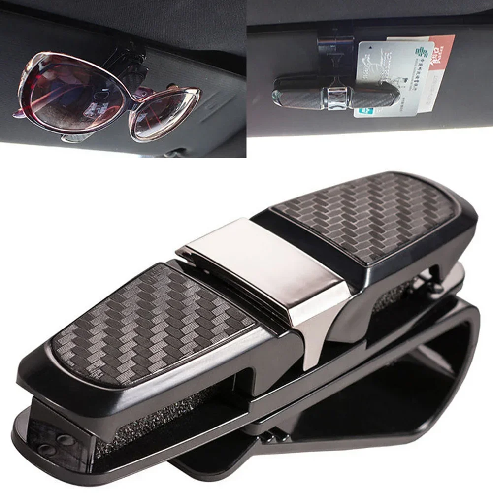 1 Stück Auto-Brillenetui Sonnenblenden-Brillenhalter Sonnenbrillen-Clip Kartenhalter Brillenzubehör Auto-Innenausstattung