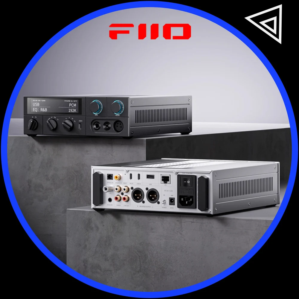 FiiO K15 سطح المكتب HiFi DAC مضخم ضوت سماعات الأذن AK4493S * 2، XMOS XU316 PCM768k هرتز DSD512، 1 USB/بصري/محوري/RCA مدخلات Wifi BT