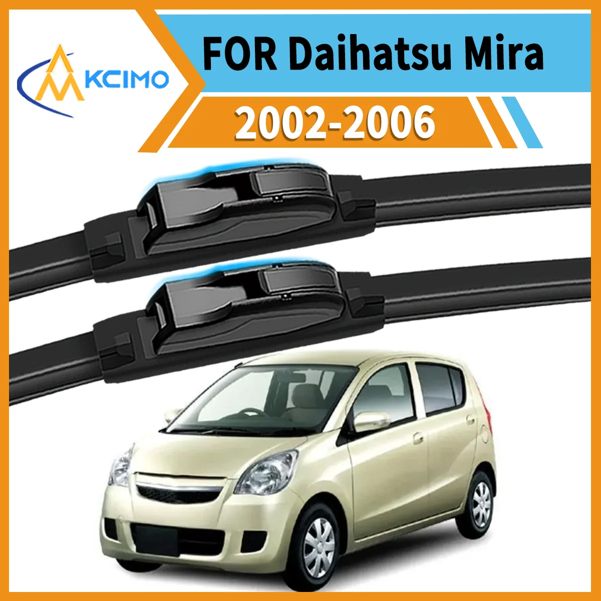 

2PCS Car Front Wiper Blades for Daihatsu Mira L250/L260 2002-2006 Crystal Clear Visibility & Enhanced Driving Safety
