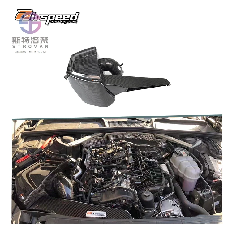 

Dry Carbon Fiber 3K Twill Carbon Weave Glossy Finishing Intake Pipe Intake Filter Air Induction System for A4 A5 B9