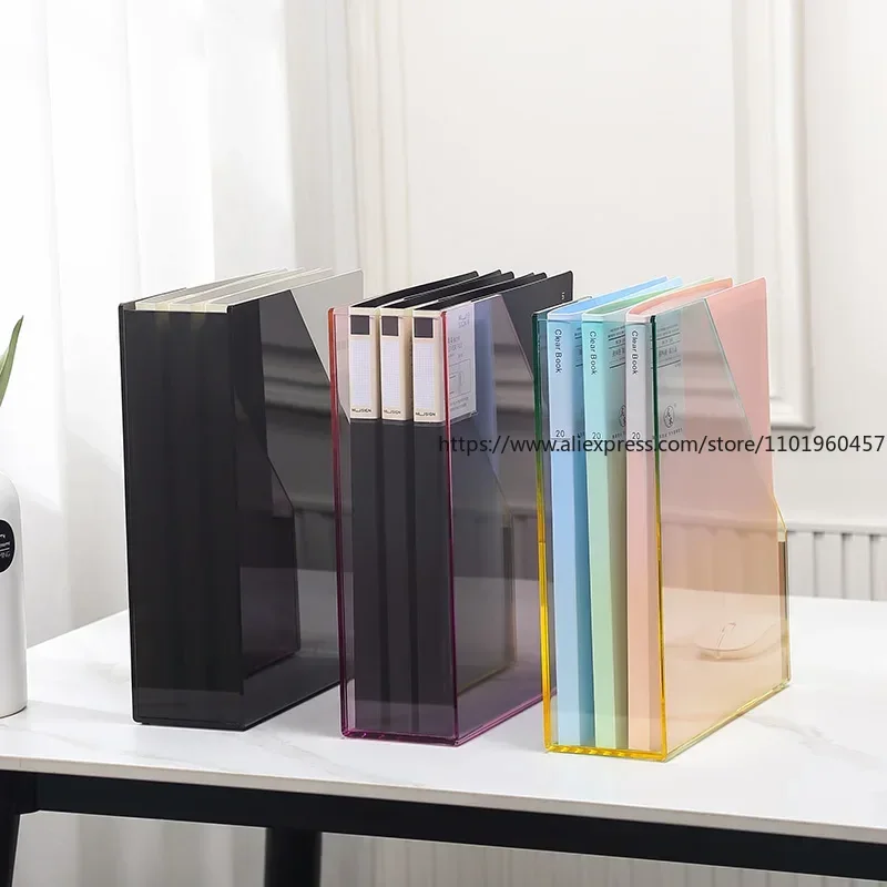 Anti-knock Acrylic Stand Storage Box Desk Documents Organizer Pencil Case Shelf Stationery Office Books Home