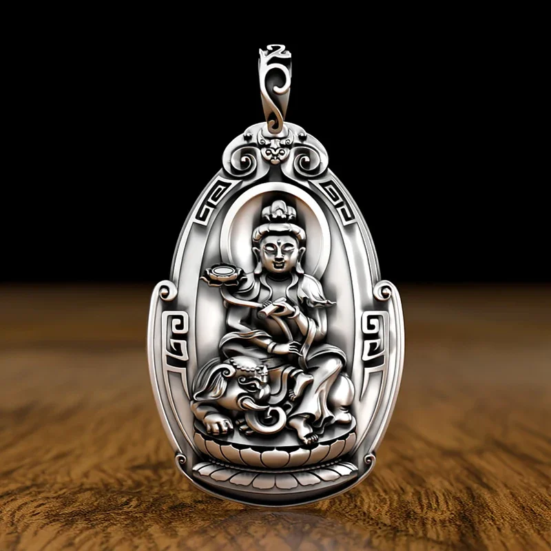 

Solid Amitabha Buddha's Life Buddha Twelve Zodiac Pig And Dog Guardian Angel Pendant Necklace Male Buddha Hand Design Man Men