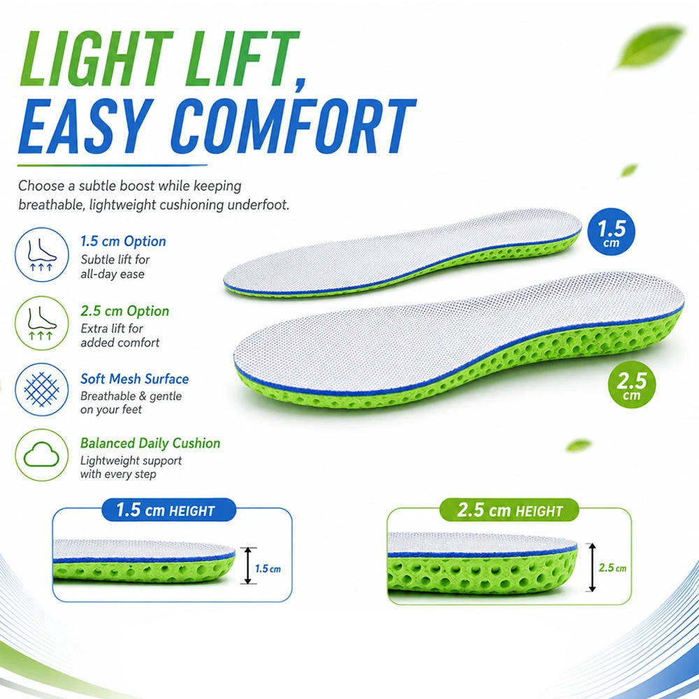 New Orthopedic Memory Foam Insoles Sport Insert Feet Men Women Soles Breathable Running Cushion Daily Wear WINRUOCEN