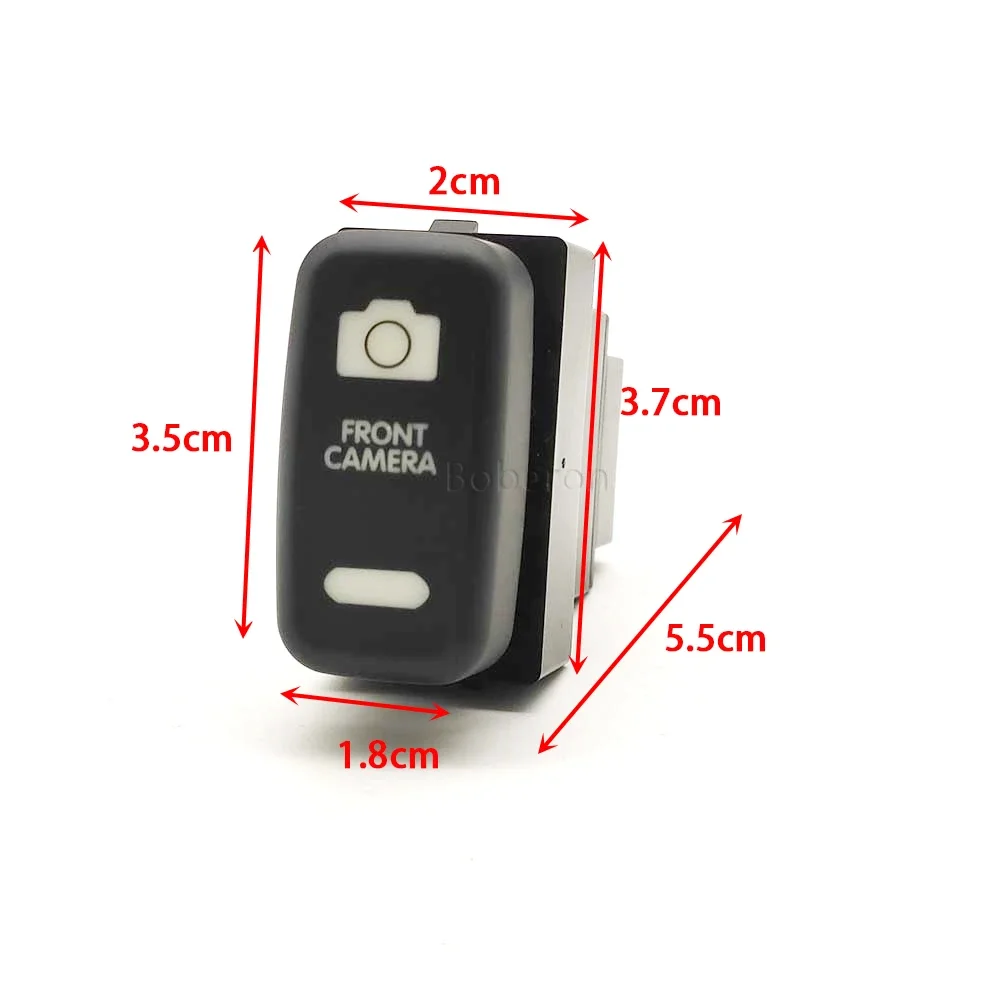 12V/24V Auto Red LED Power Off Front Camera Switch Button for Mitsubishi Outlander 2006-2012 Pajero Lancer Accessories
