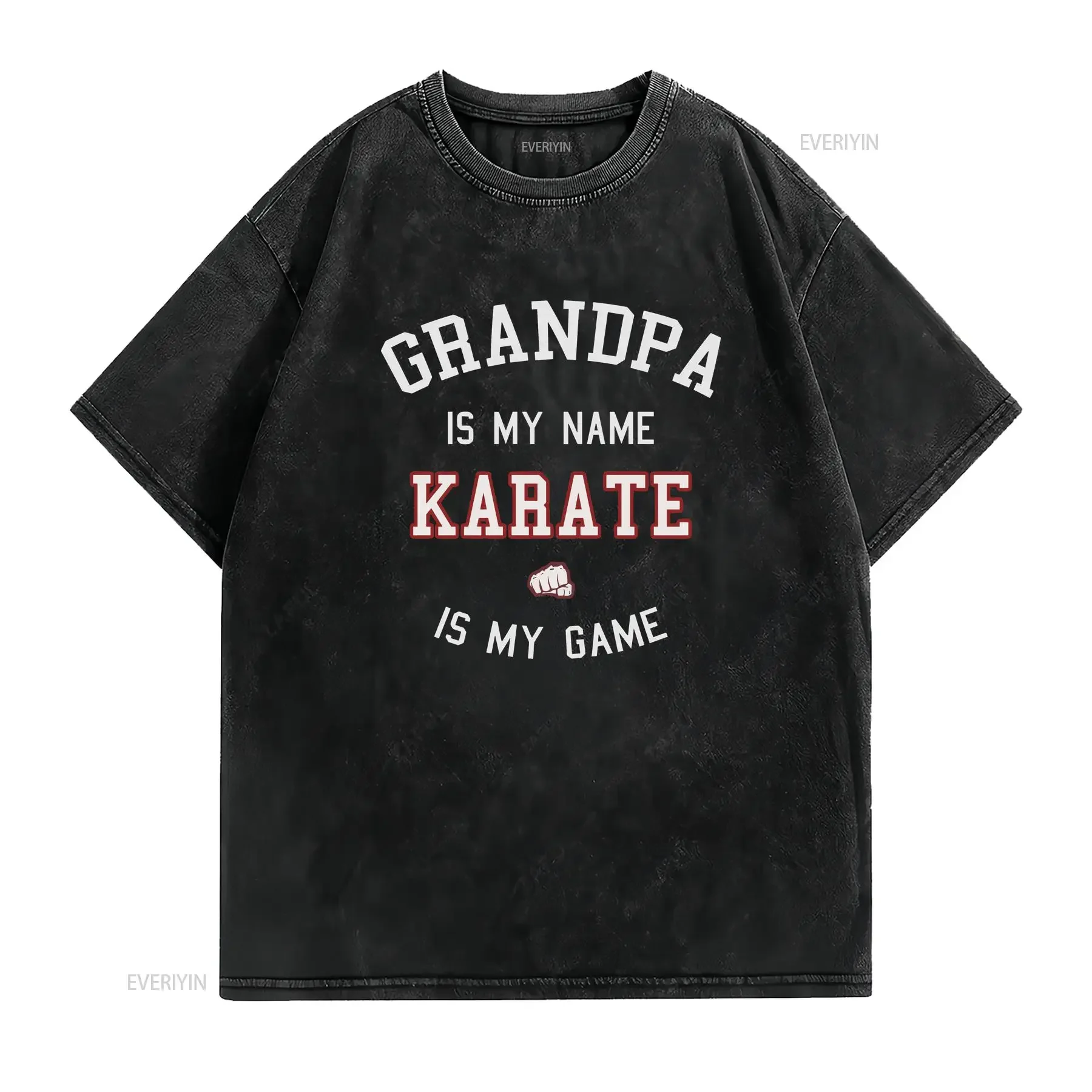 Funny Grandpa Karate gift T Shirt kyokushin shotokan do goju ryu Shito Shorin Wado Shudokan vintage Washed fashion Casual