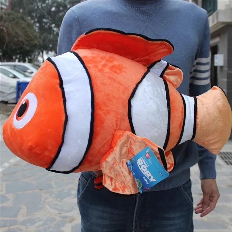 DISNEY 25inch Finding Nemo Plush Fish Clownfish Nemo Cartoon Dory Fish Doll Pillow Xmas Gift Kawaii Nemo Plush Doll