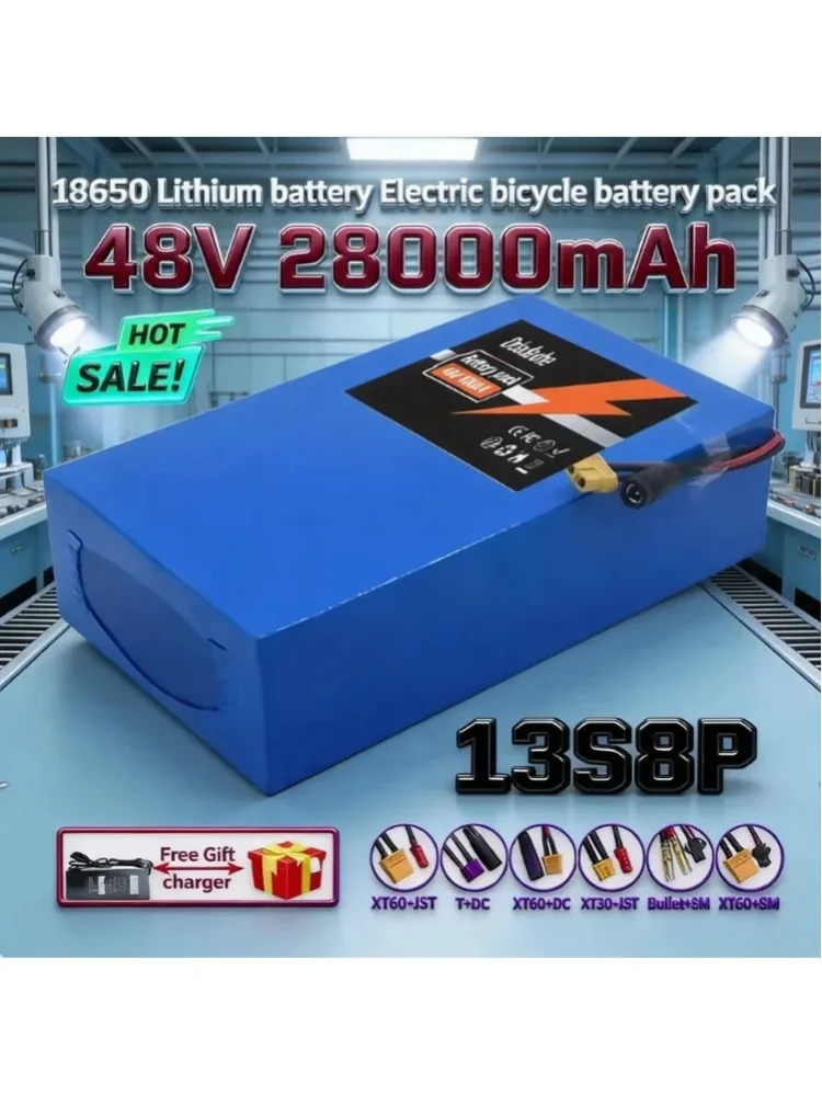 Nowy akumulator litowo-jonowy 48V 13S8P 100Ah 18650 100000mAH o dużej mocy z BMS do motocykla, skutera, roweru — 2