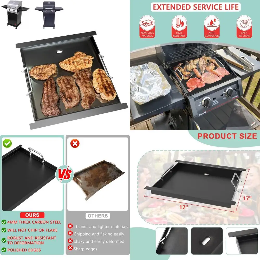 

Charbroil 2-Burner Grill Flat Top Griddle Replacement Plate for Models 463630021, 463660021, 463660421, 463630422, 463655021, 46