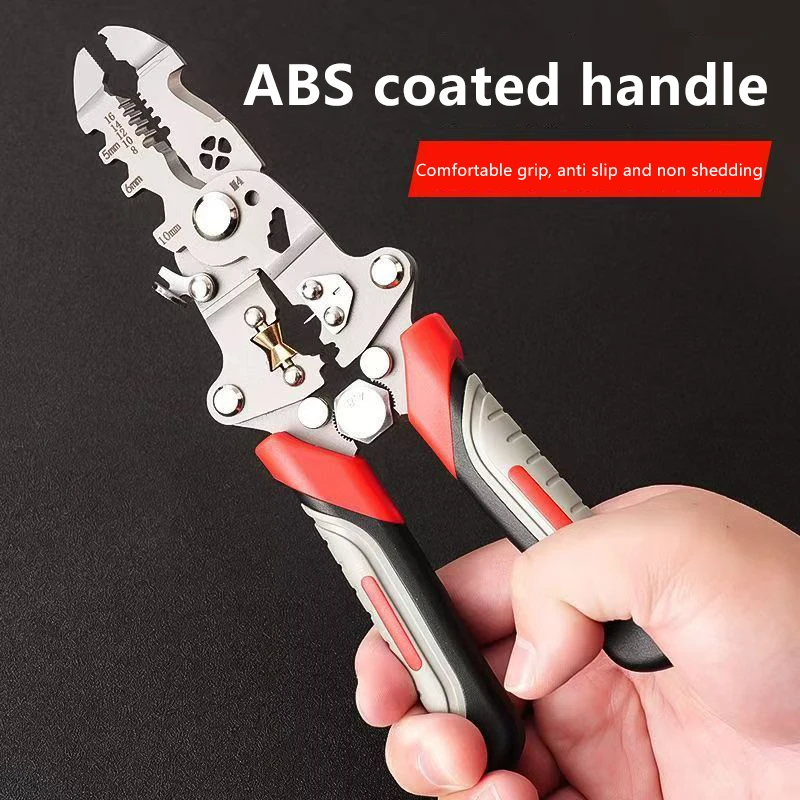 

Versatile Cable Cutter and Wire Stripper with Crimper Hand Tool: Adjustable and Automatic