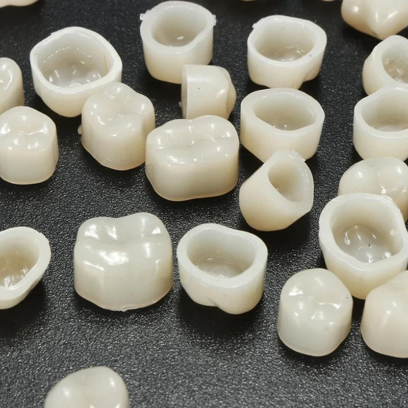 70Pcs Dental Crown Materials Temporary Teeth Crown Realistic Oral Care Teeth Whitening Anterior & Molar Teeth