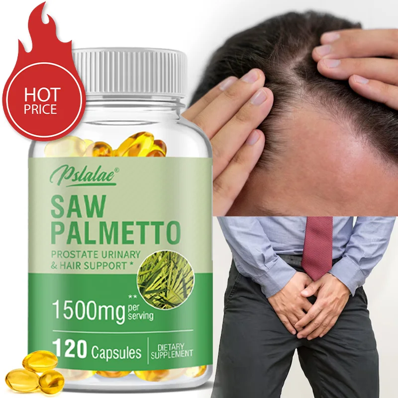 Premium Saw Palmetto Capsules - Promotes Prostate Health, Relieves Hair Loss, Urinary Tract Support