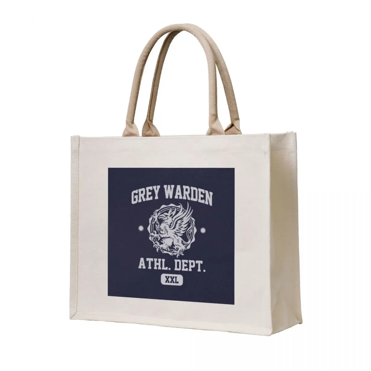 

Grey Warden Athletic Department Dragon Age Gym Shirt Style Silver Print Tote Bag Women's beach bags hand bag ladies