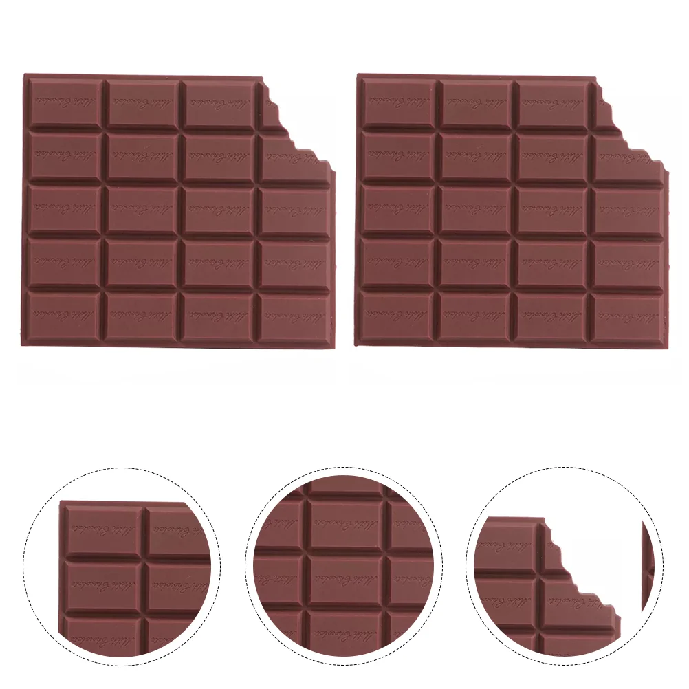 

2 Pcs Brown Notebook Chocolate Sticky Office Notes Shaped Pocket Memo Tearable Coffee Scented Student Supplies Multi Creative