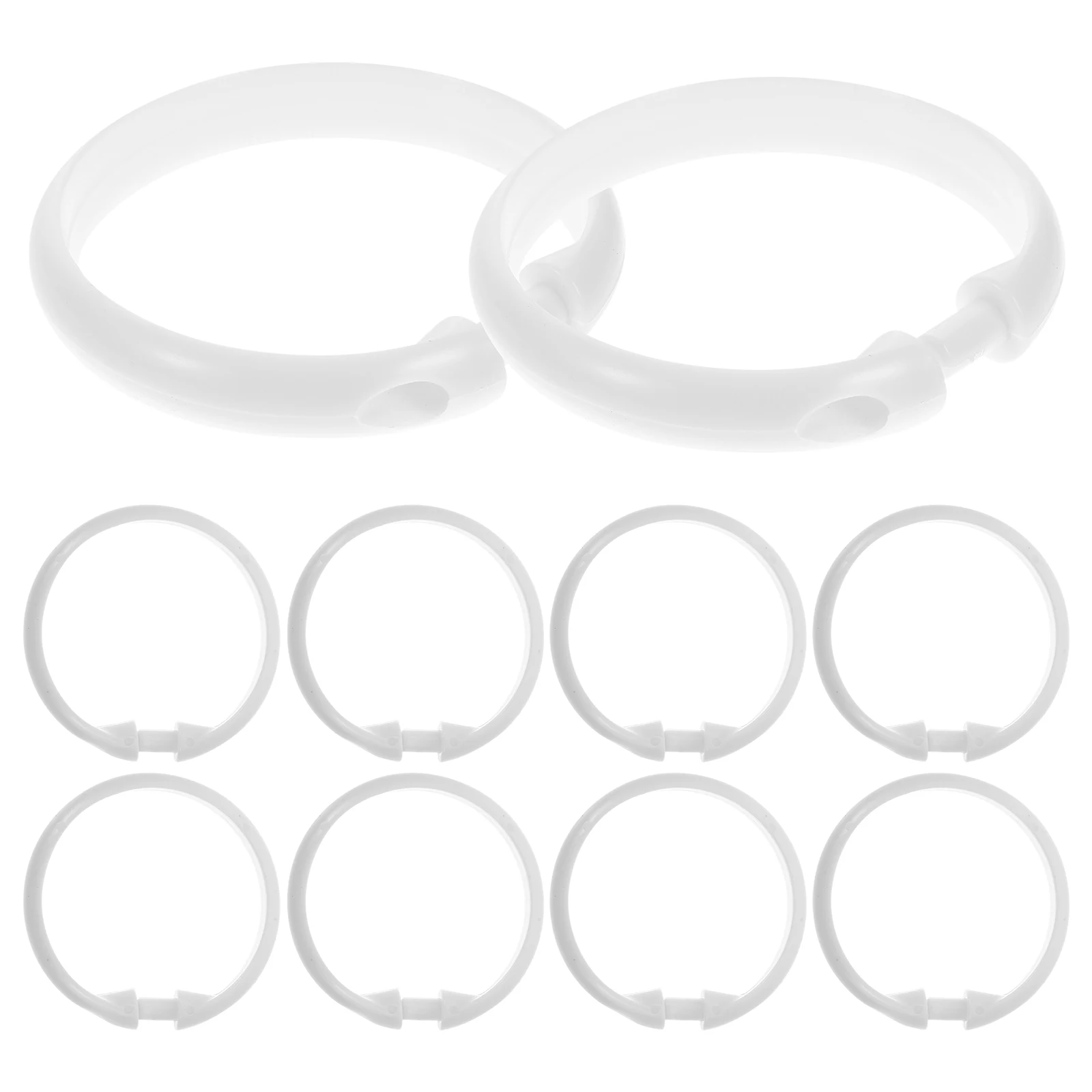 12 Pcs Lightweight Plastic Hooks Shower Curtain Rings Smooth Gliding Bath Drape Clip Home Decor Accessories