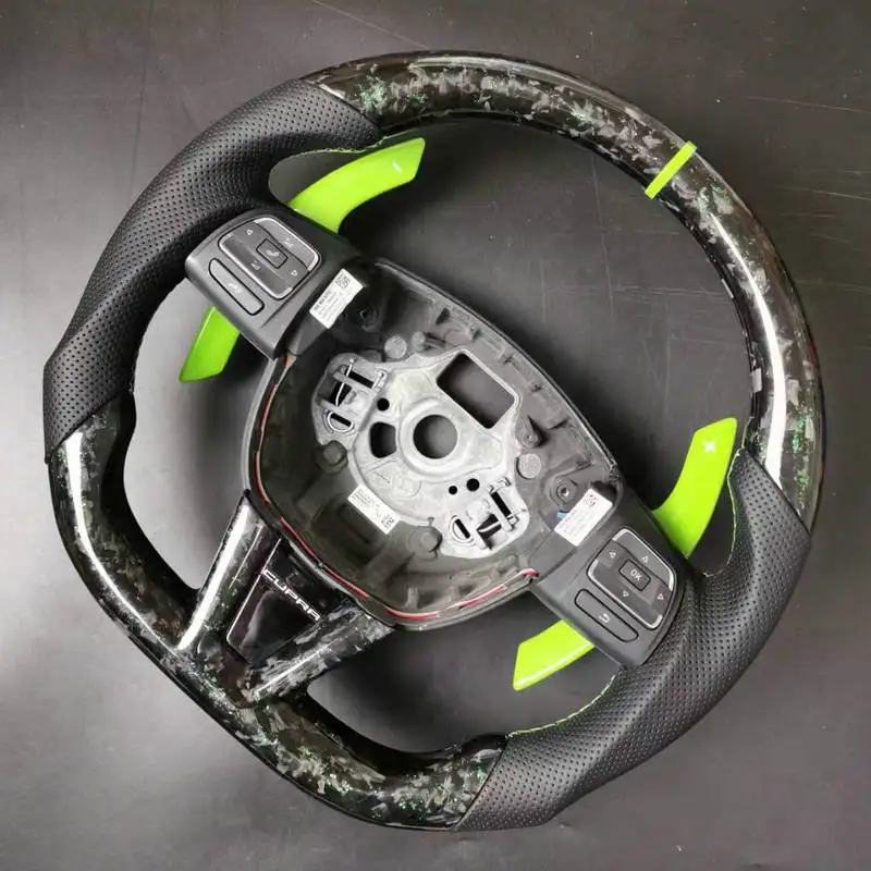 100% Real Carbon Fiber Car Steering Wheel For VW Volkswagen Seat Leon