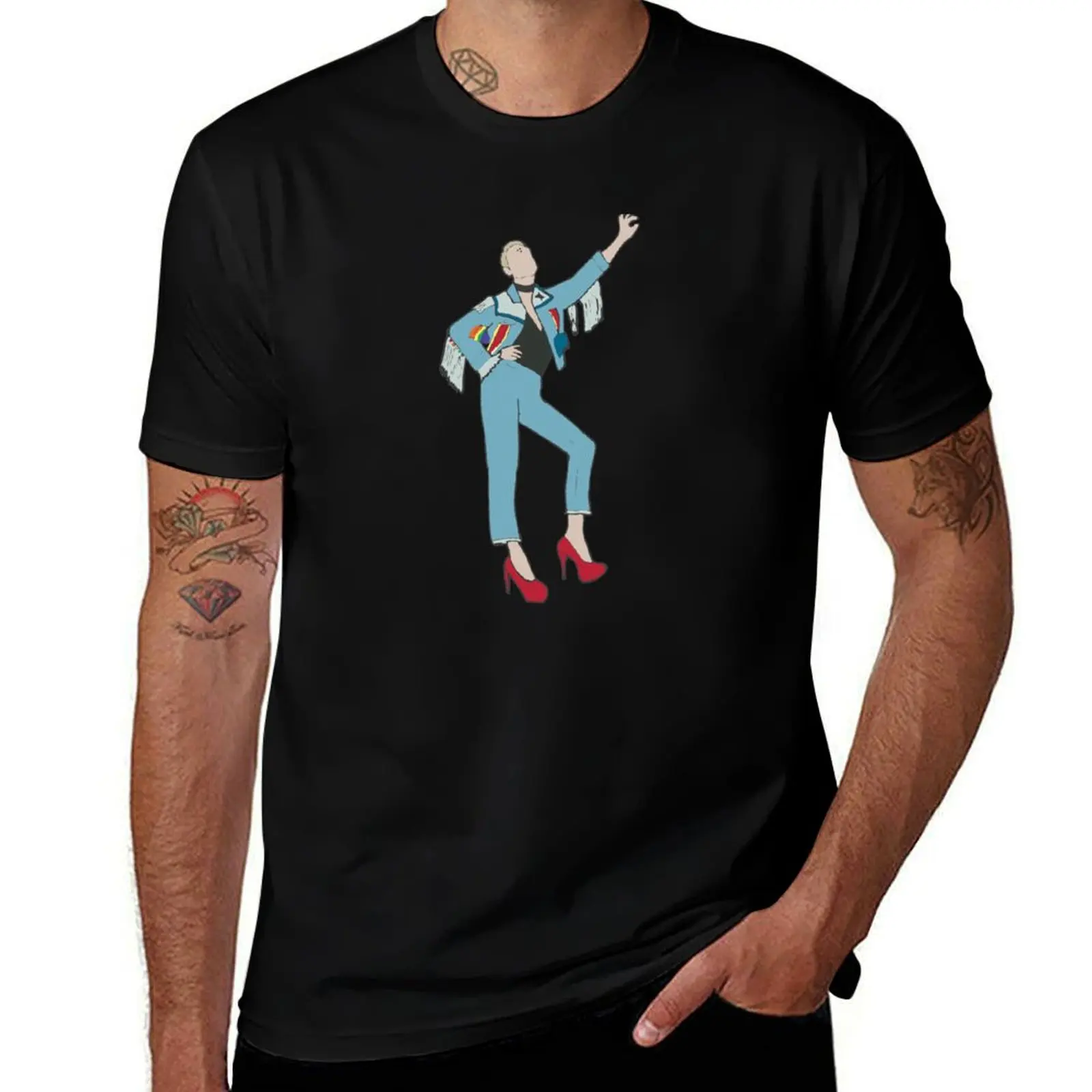 

Everybody's talking about Jamie: Hand drawn Jamie New T-Shirt boys animal print blue archive vintage t shirts men t shirt