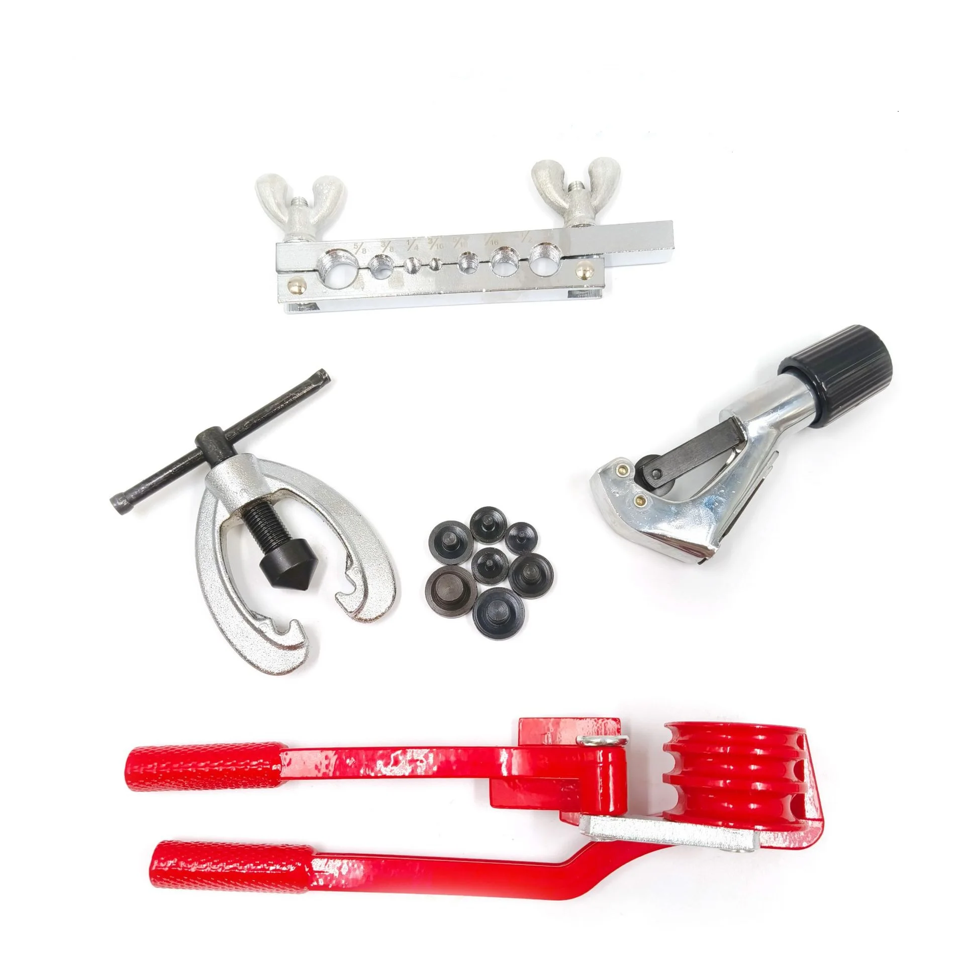 Peralatan Manual Crimping Kelas Industri Set Pemotong Pipa Refrigerasi Alat Pembengkok Pipa OEM