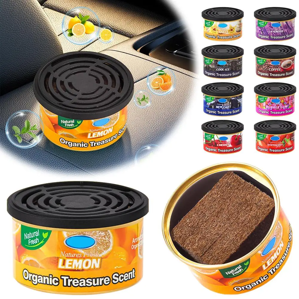 Aromaterapia de coche enlatada con bloques de madera más vendida, pasta de fragancia para coche, ambientador desodorante, Perfume sólido de alta gama