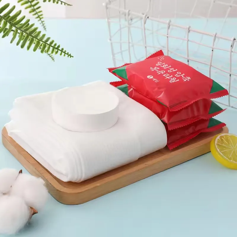 5/10 Stück Einweg-Reisehandtücher Komprimierte Gesichtstücher Tragbare Reise-Essentials Schnelltrocknende Handtücher Waschbare Haushaltstücher – Detail 2