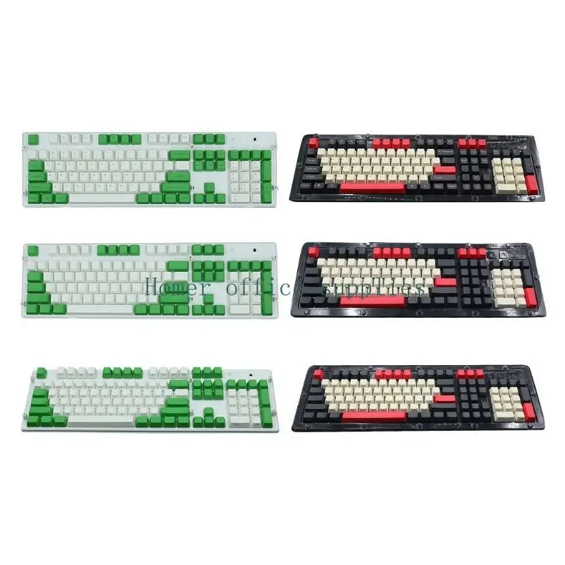 

K43B 104Keys PBT Laser-Engraved for Key Caps Dye-Sublimation Mechanical Keyboard Caps Color Matching OEM Profile Keycap Set