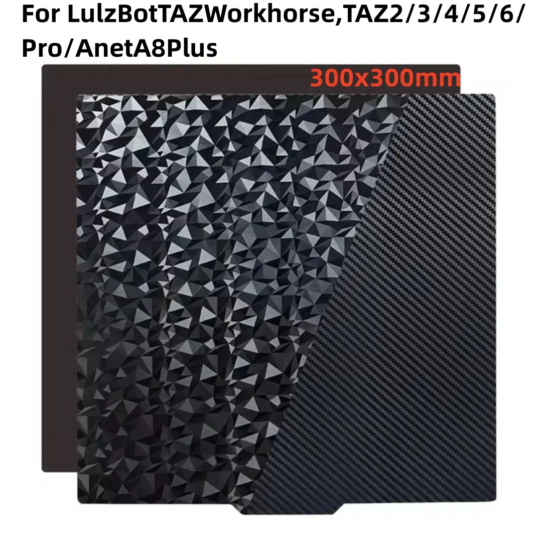 

For Magnetic Build Plate Double Side 300x300 PET PEO Heated Bed Spring Steel Sheet for 3D Printer LulzBot TAZ Anet A8 PEI Sheet