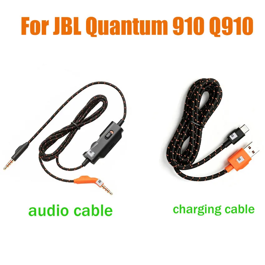 For JBL Quantum 910 Q910 Gaming Headphones Original Spec Audio Cable ， Charging Cable, Ear Pad Repair Spare Parts Connector