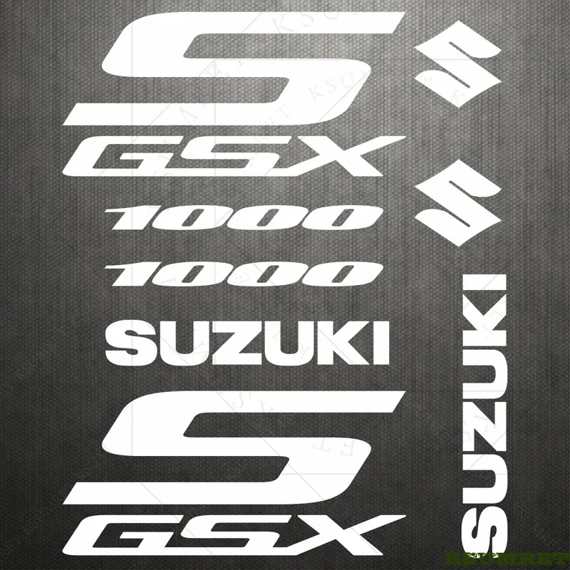 

Vinyl Suzuki 1000 GSXS Motorcycle Sticker Decal Logo Set Helmet Kit Emblem