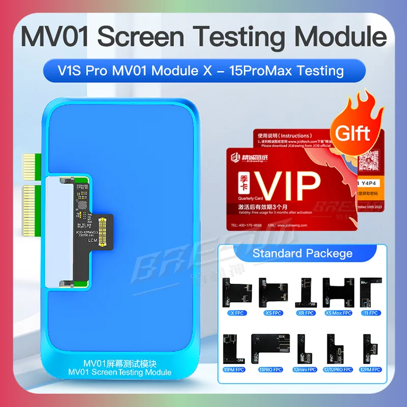 

JC MV01 Enhanced Screen Testing Module for iPhone X 11 12 13 14 15 Pro Max Plus MINI Full Touch Function Display Testing